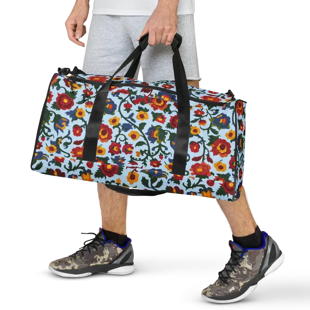 Brocade Bloom on Duffle Bag — Front