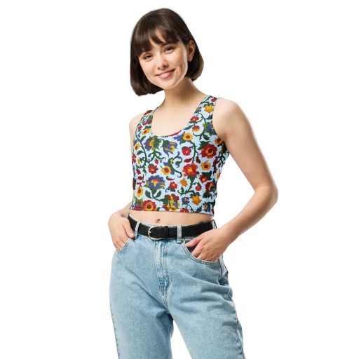 Brocade Bloom on a Crop Top