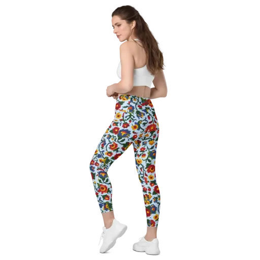 Brocade Bloom on a Leggings with Pockets