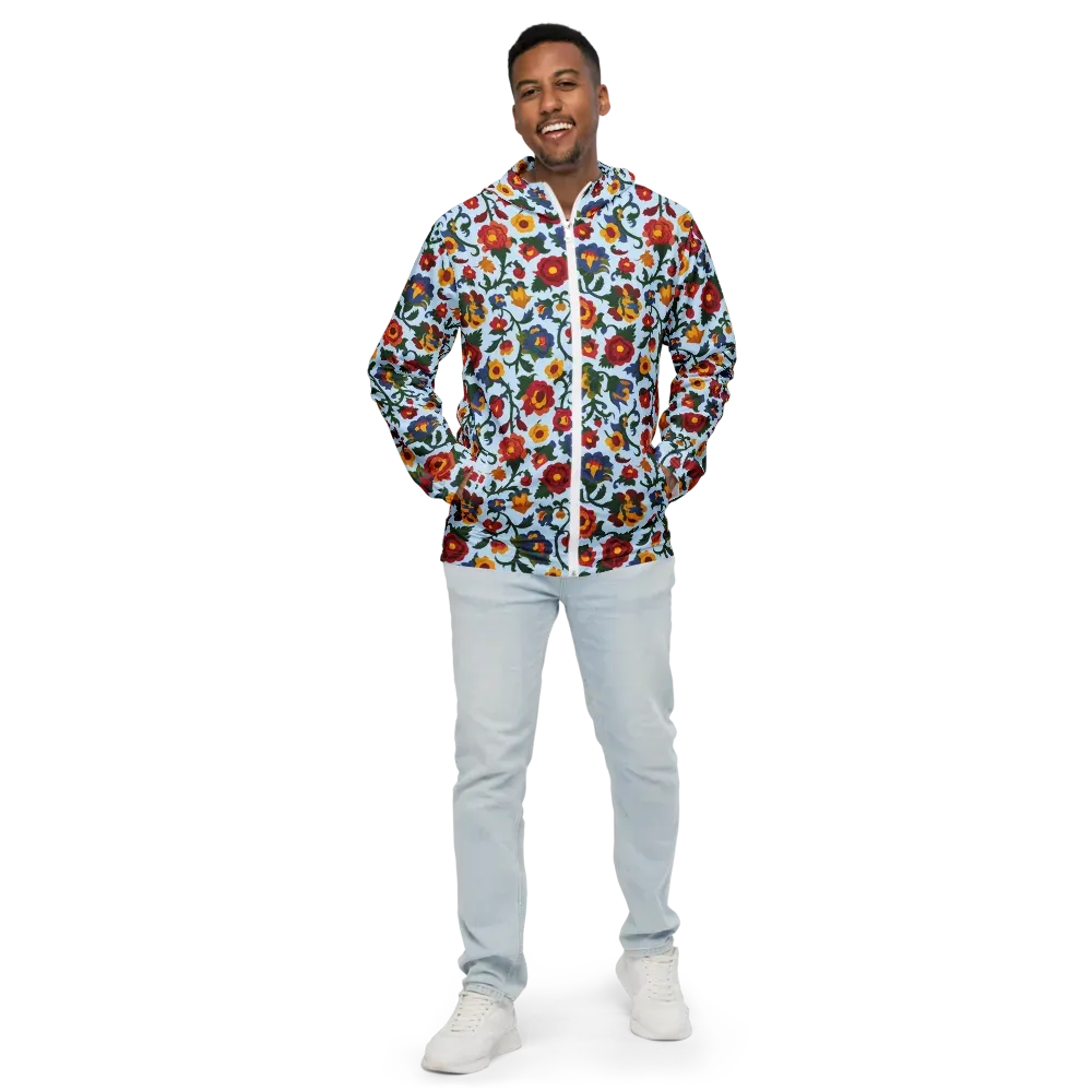 Brocade Bloom on Men's Windbreaker — Front