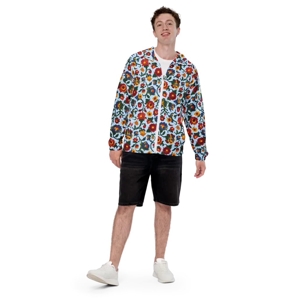 Brocade Bloom on Men's Windbreaker — Front