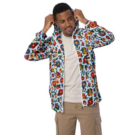 Brocade Bloom on a Men's Windbreaker