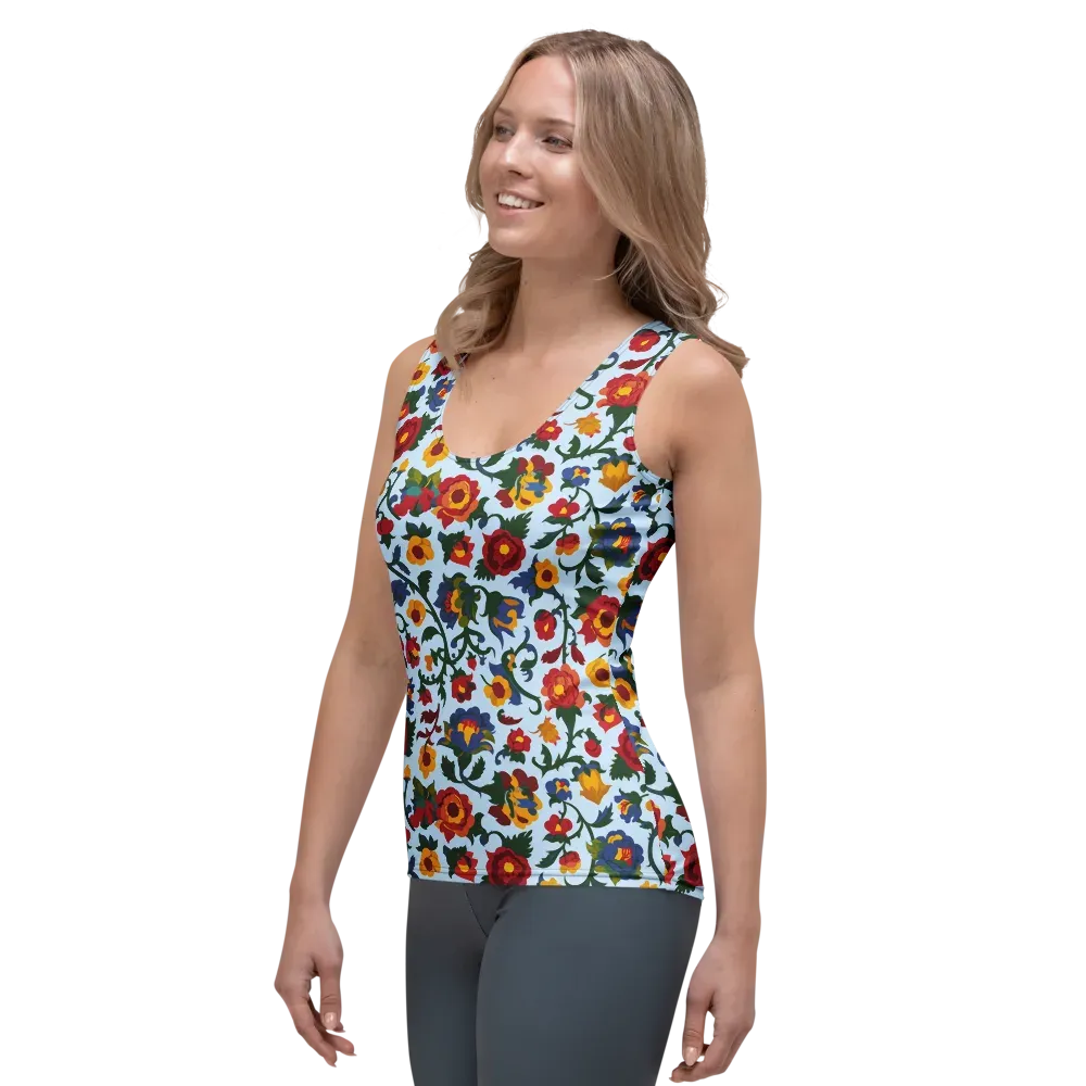 Brocade Bloom on Women's Tank Top — Left Front