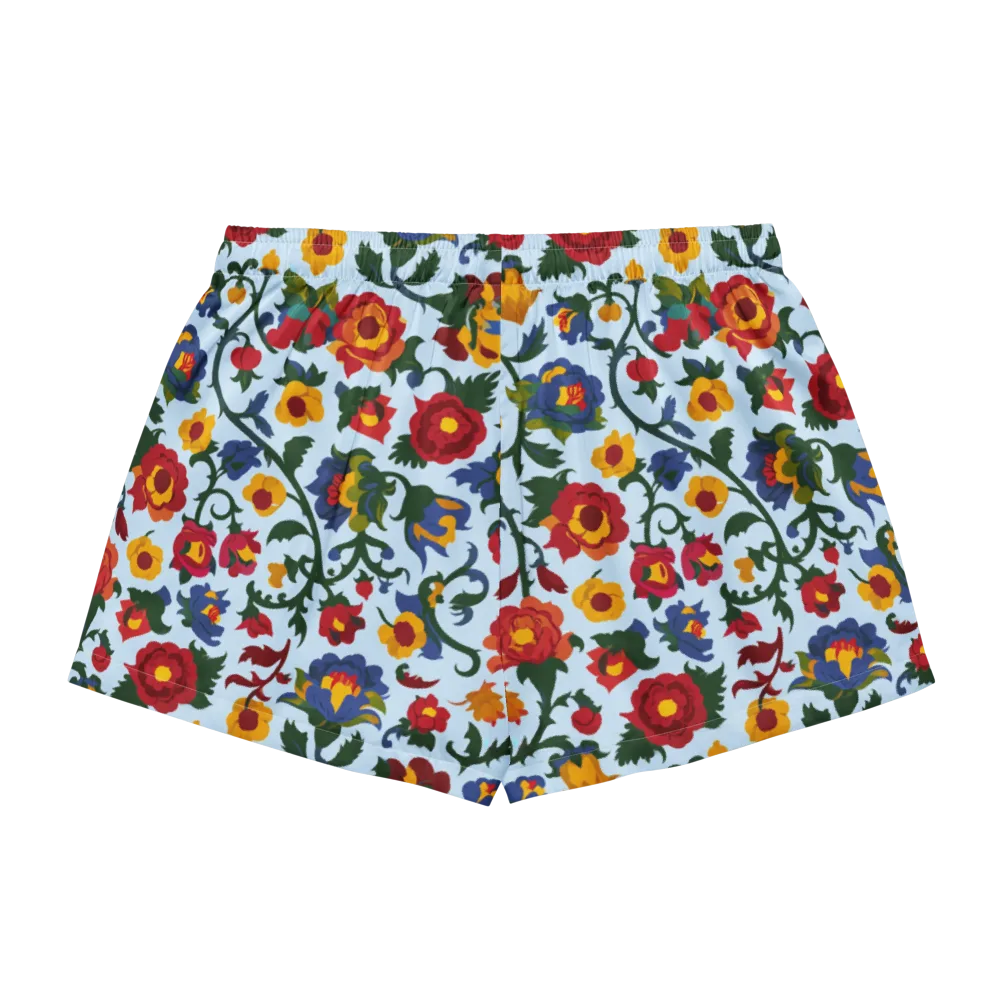 Brocade Bloom on Women's Pajama Shorts — Back