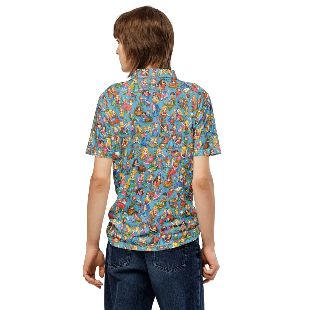 Wondergarden Parade on Men's Slim Fit Polo Shirt — Back