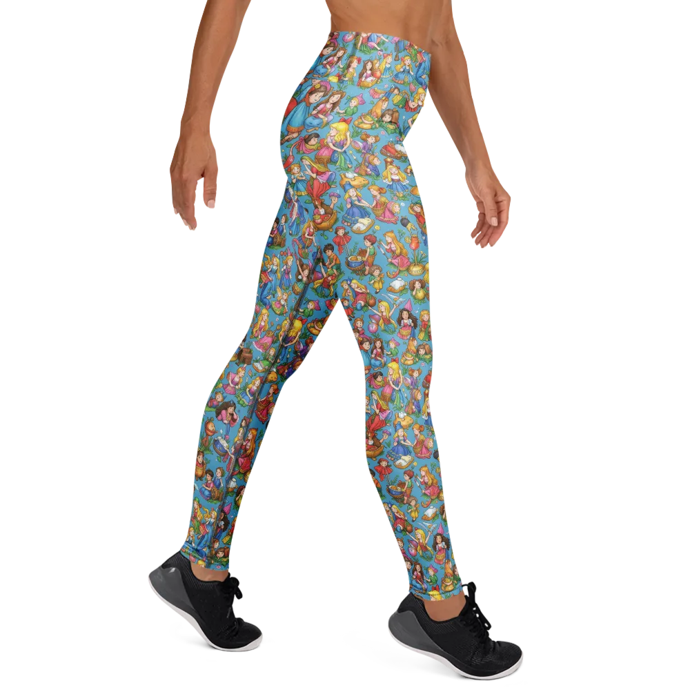 Wondergarden Parade on Yoga Leggings — Right