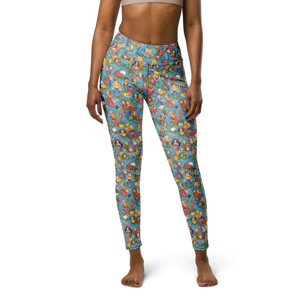 Wondergarden Parade on Yoga Leggings — Front