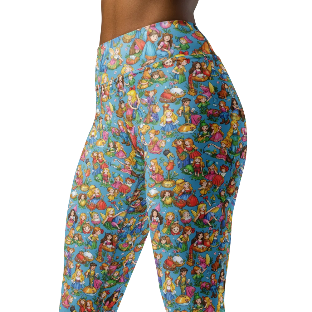 Wondergarden Parade on Yoga Leggings — Left Front