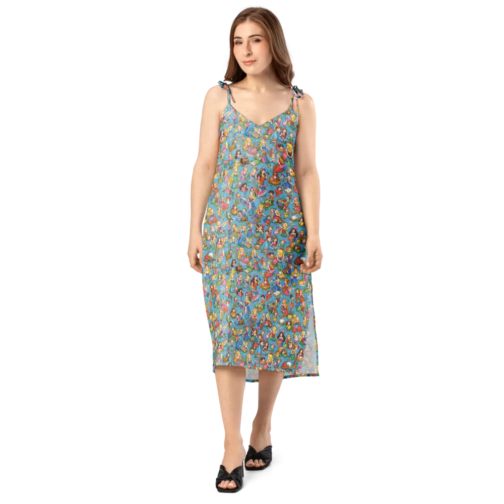 Wondergarden Parade on Slip Dress — Front