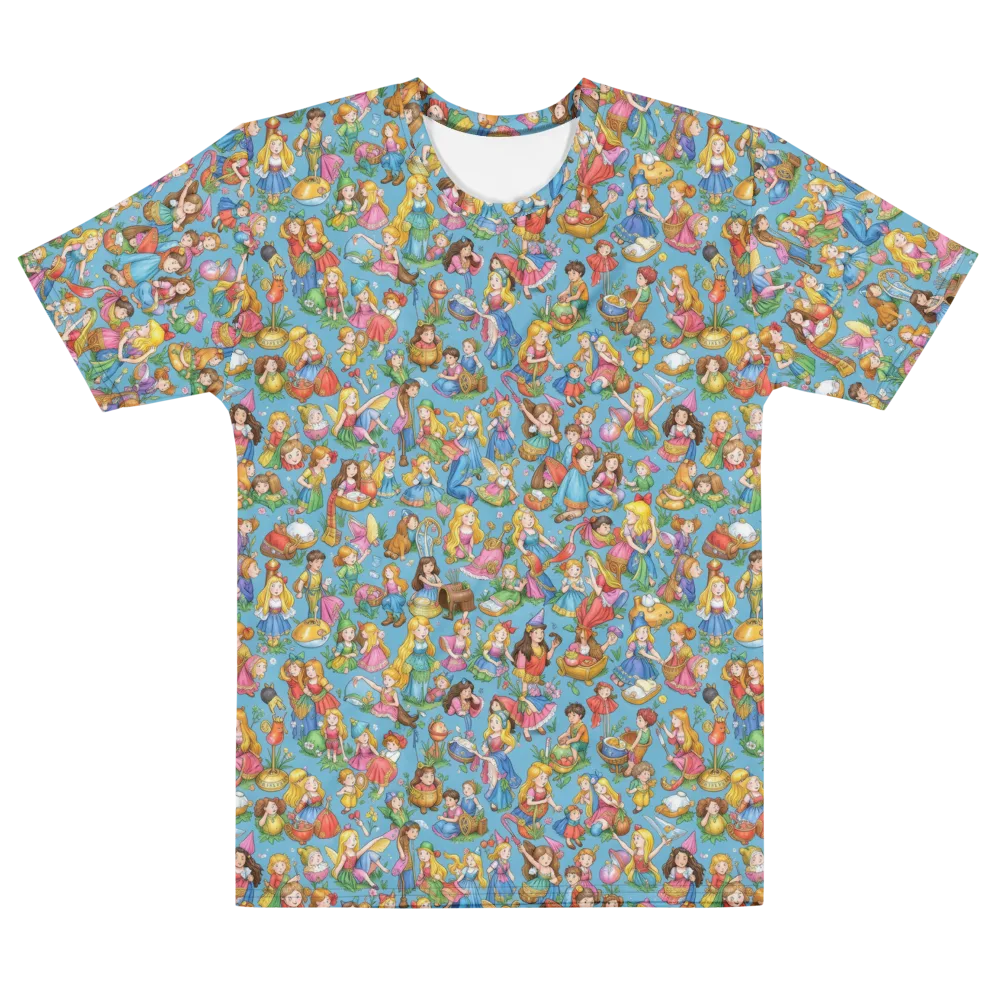 Wondergarden Parade on Men's Cotton Crew Neck T-Shirt — Front