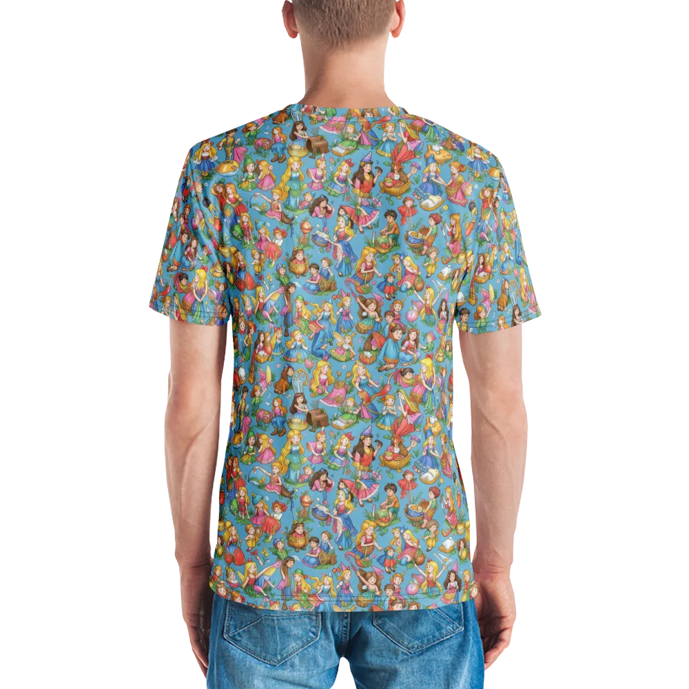 Wondergarden Parade on Men's Crew Neck T-Shirt — Back