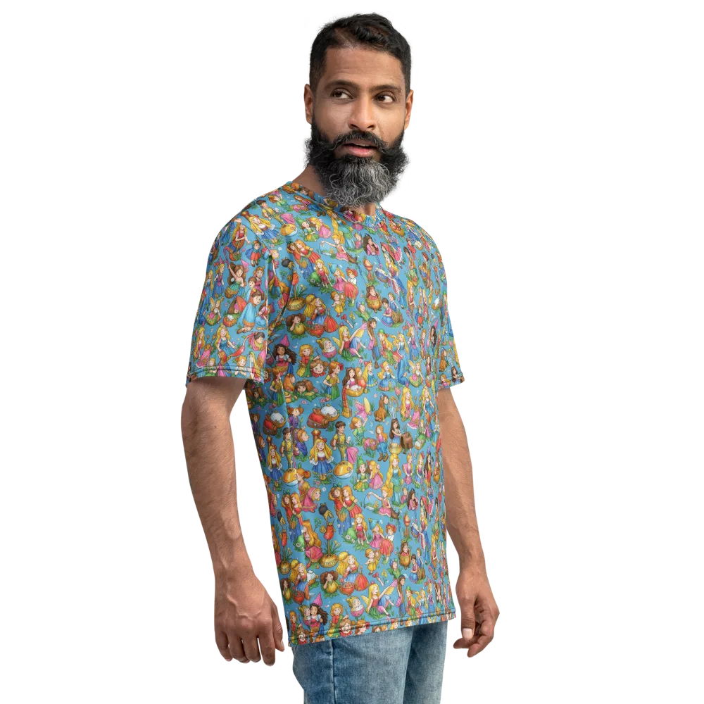 Wondergarden Parade on Men's Crew Neck T-Shirt — Right