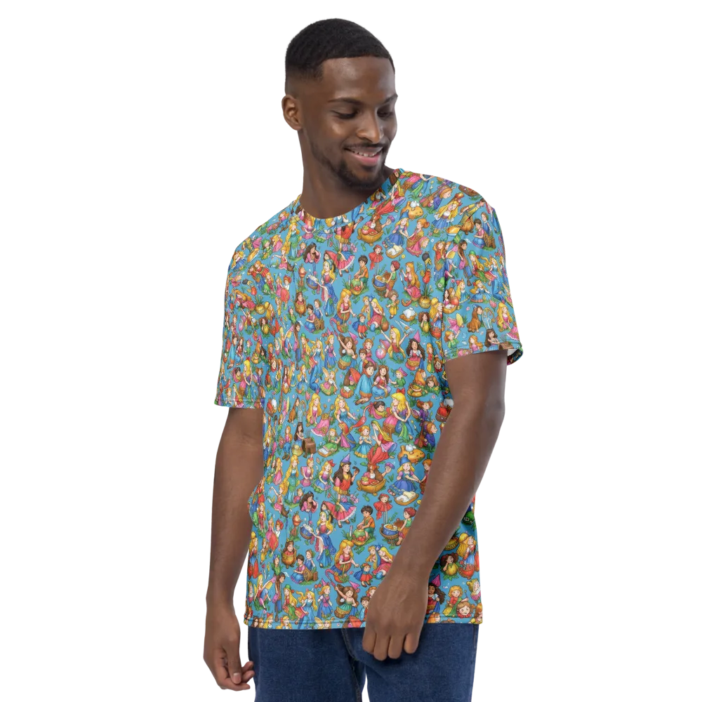 Wondergarden Parade on Men's Crew Neck T-Shirt — Left