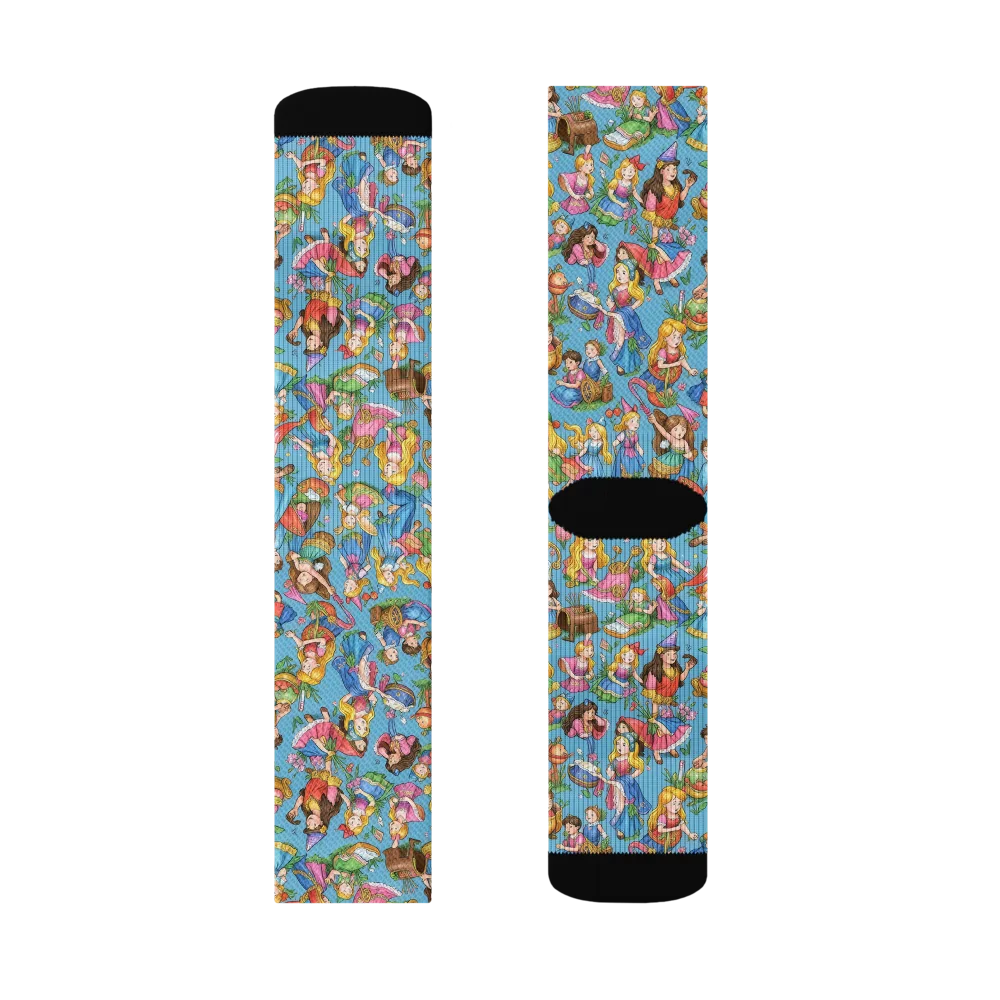Wondergarden Parade on Socks — Right Sock
