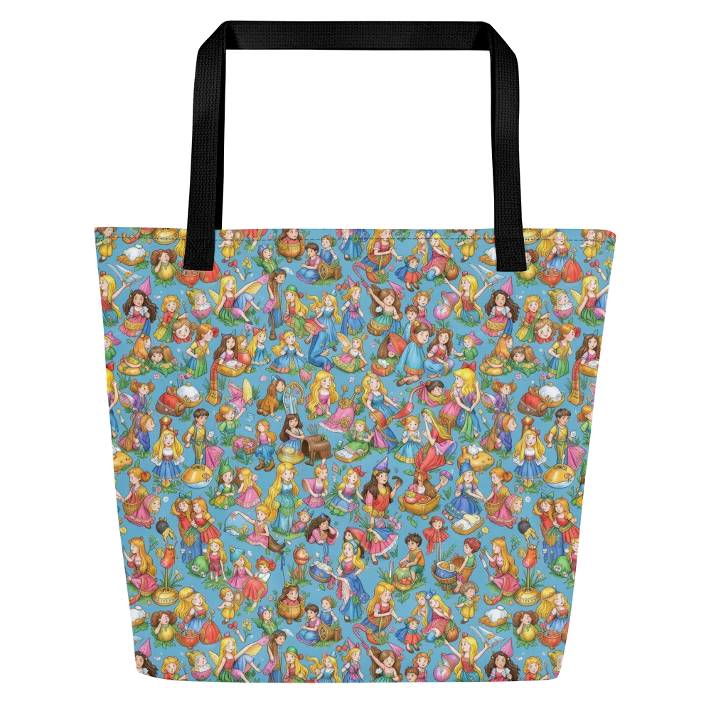 Wondergarden Parade on Large Tote Bag W/ Pocket — Front