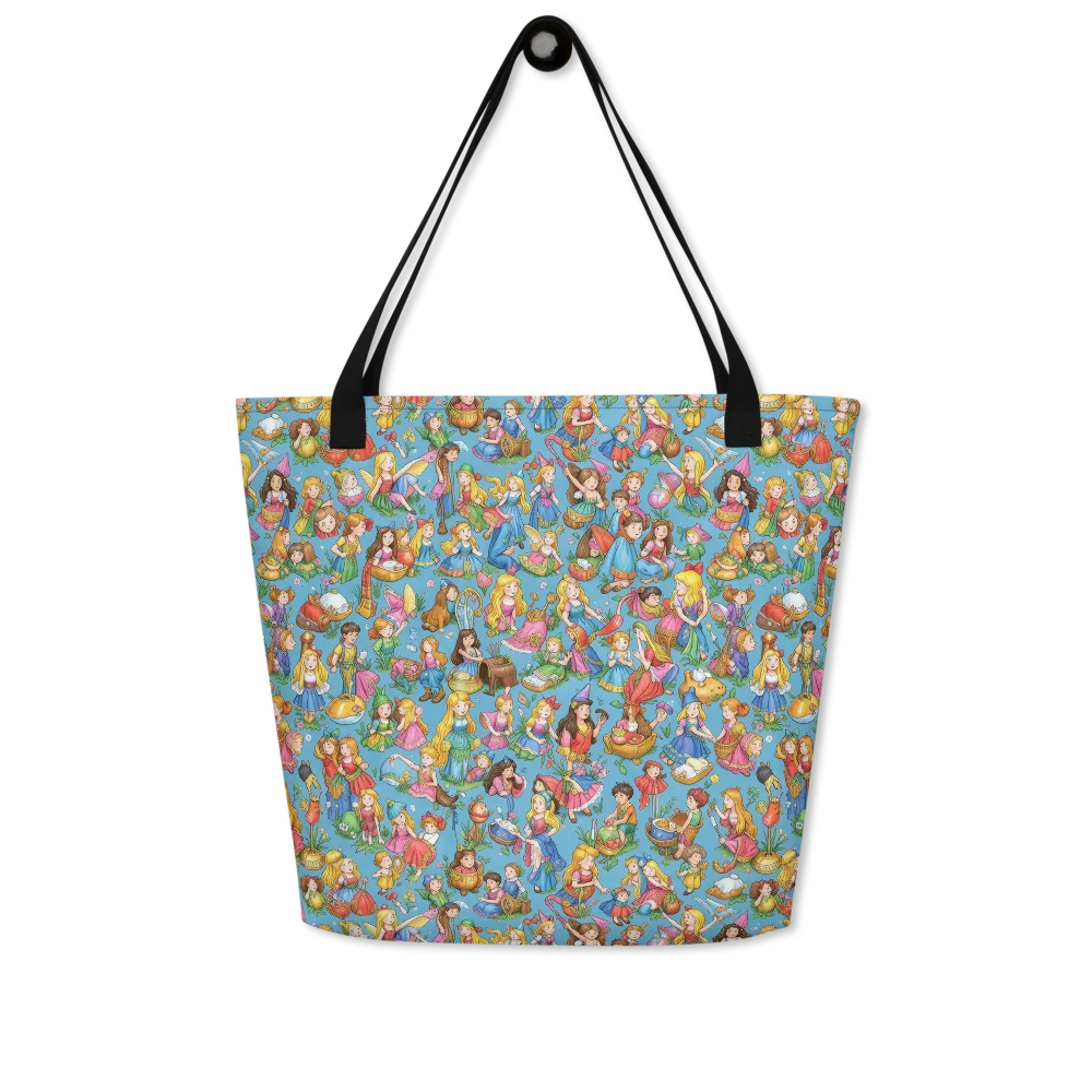 Wondergarden Parade on Large Tote Bag W/ Pocket — Front