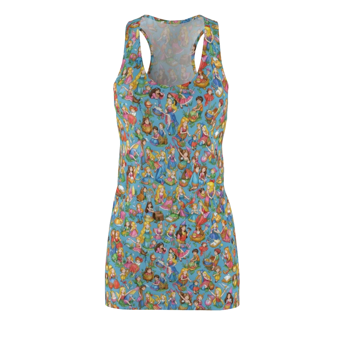 Wondergarden Parade on Racerback Dress — Front