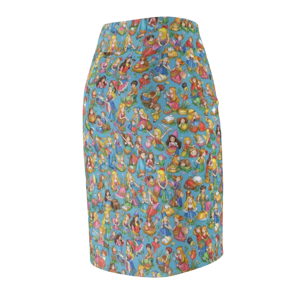 Wondergarden Parade on Pencil Skirt — Back Side
