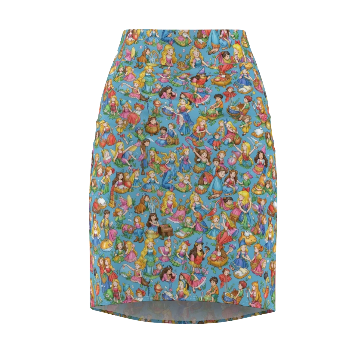 Wondergarden Parade on Pencil Skirt — Front