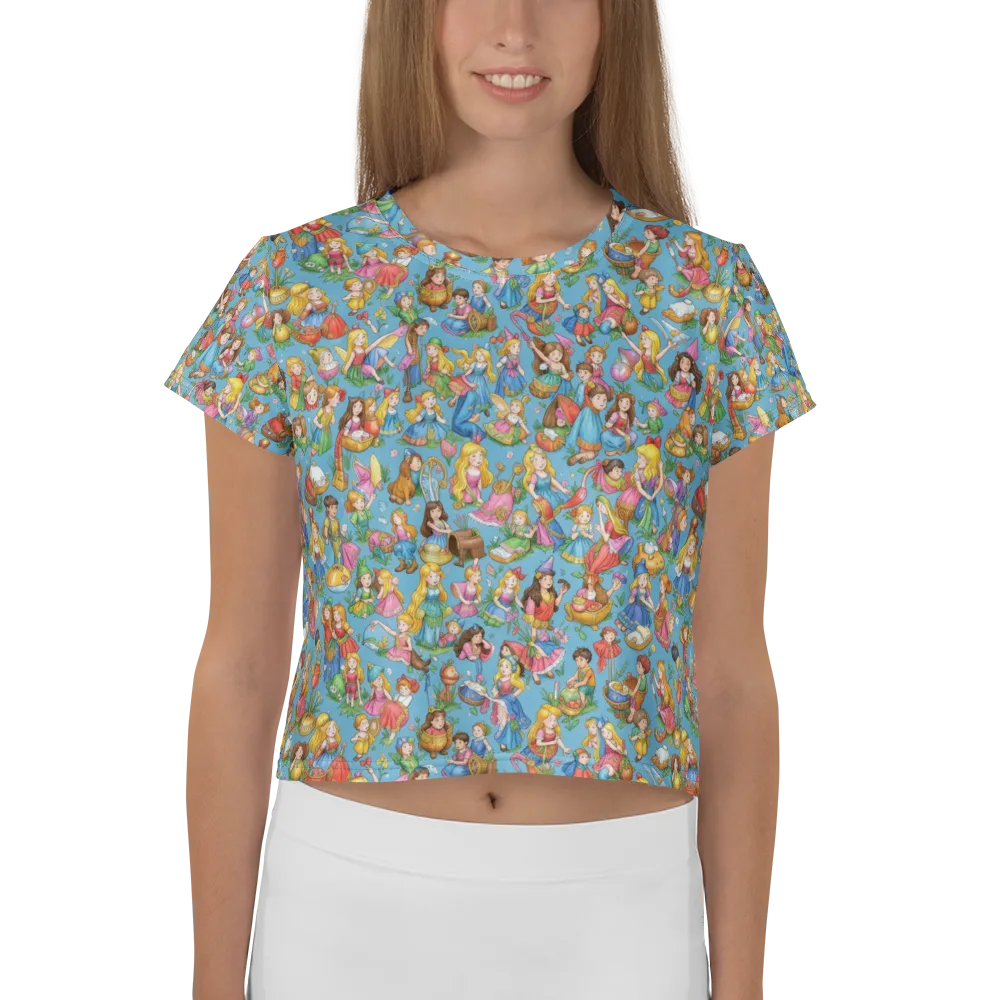 Wondergarden Parade on Crop Tee — Front