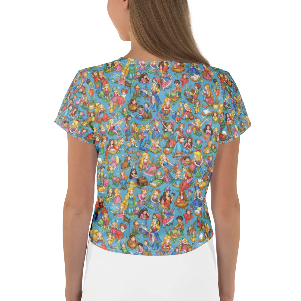 Wondergarden Parade on Crop Tee — Back