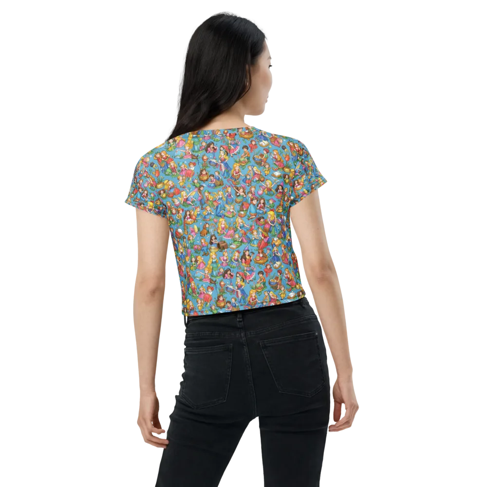 Wondergarden Parade on Crop Tee — Back