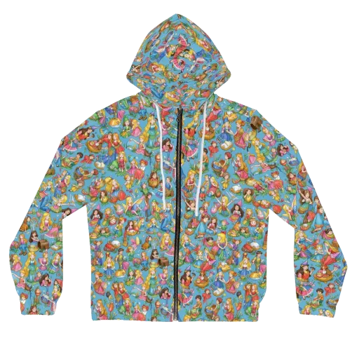Wondergarden Parade on a Women's Full-Zip Hoodie