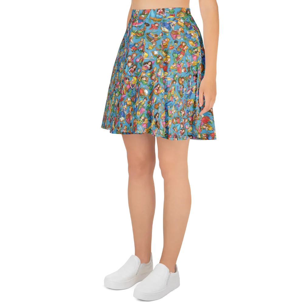 Wondergarden Parade on Skater Skirt — Left