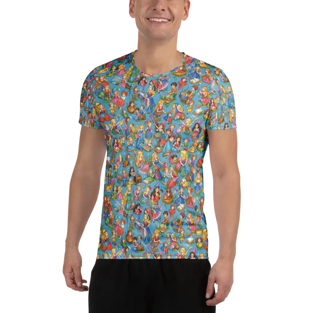 Wondergarden Parade on Men's Athletic T-Shirt — Front