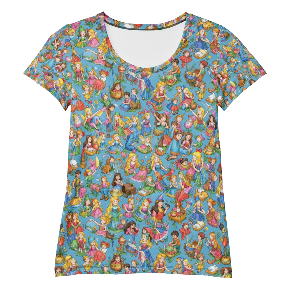 Wondergarden Parade on Women's Athletic T-Shirt — Front