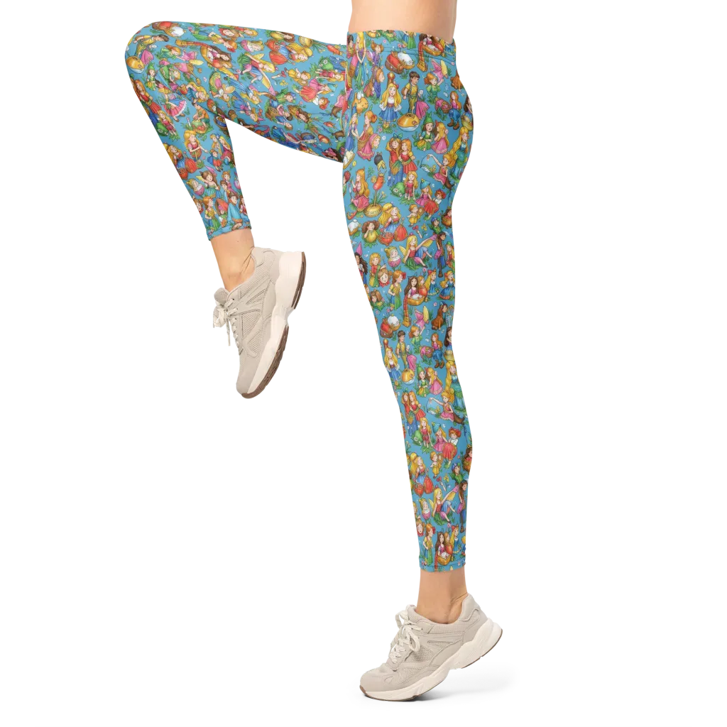 Wondergarden Parade on Leggings — Left