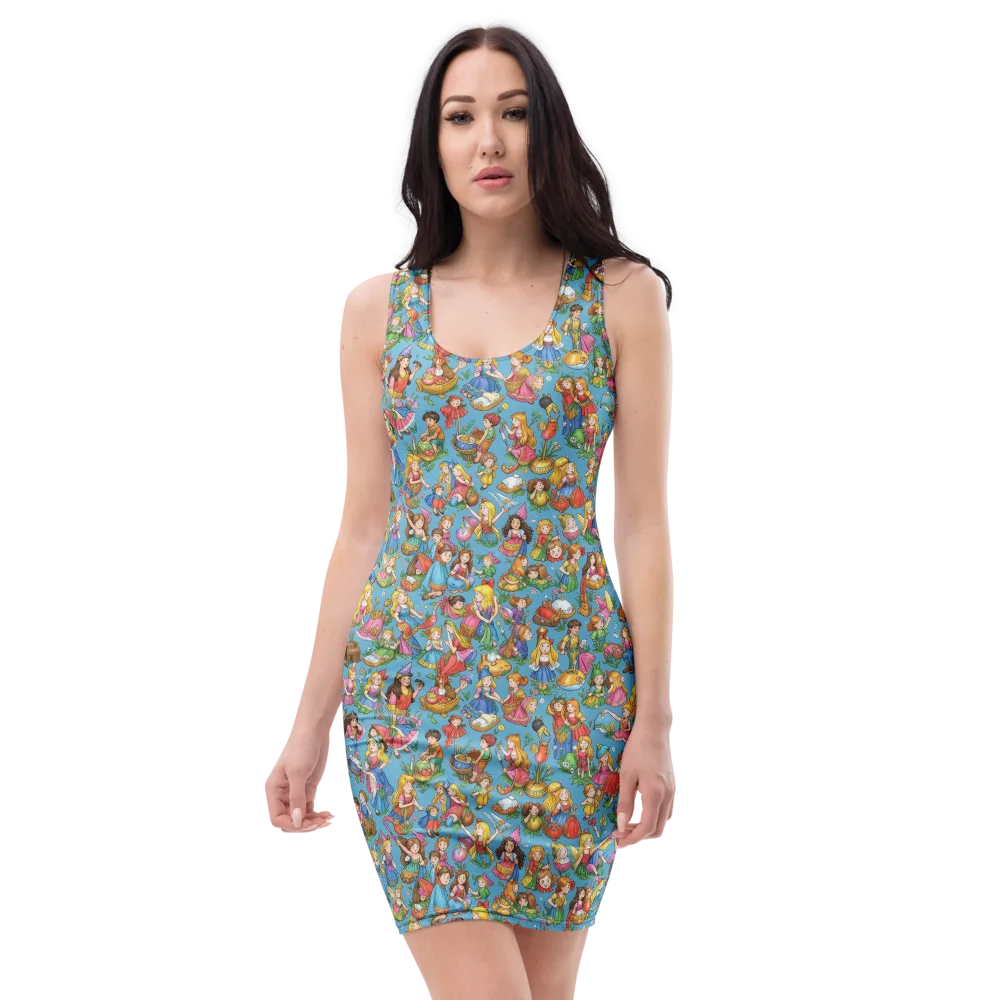 Wondergarden Parade on Bodycon Dress — Front