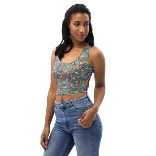 Wondergarden Parade on a Crop Top
