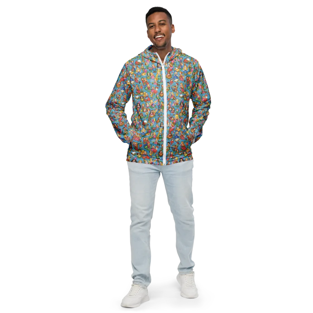 Wondergarden Parade on Men's Windbreaker — Front