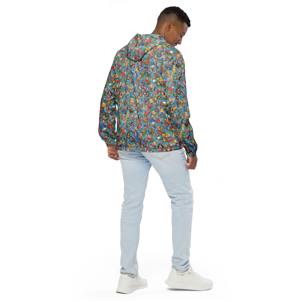 Wondergarden Parade on Men's Windbreaker — Back