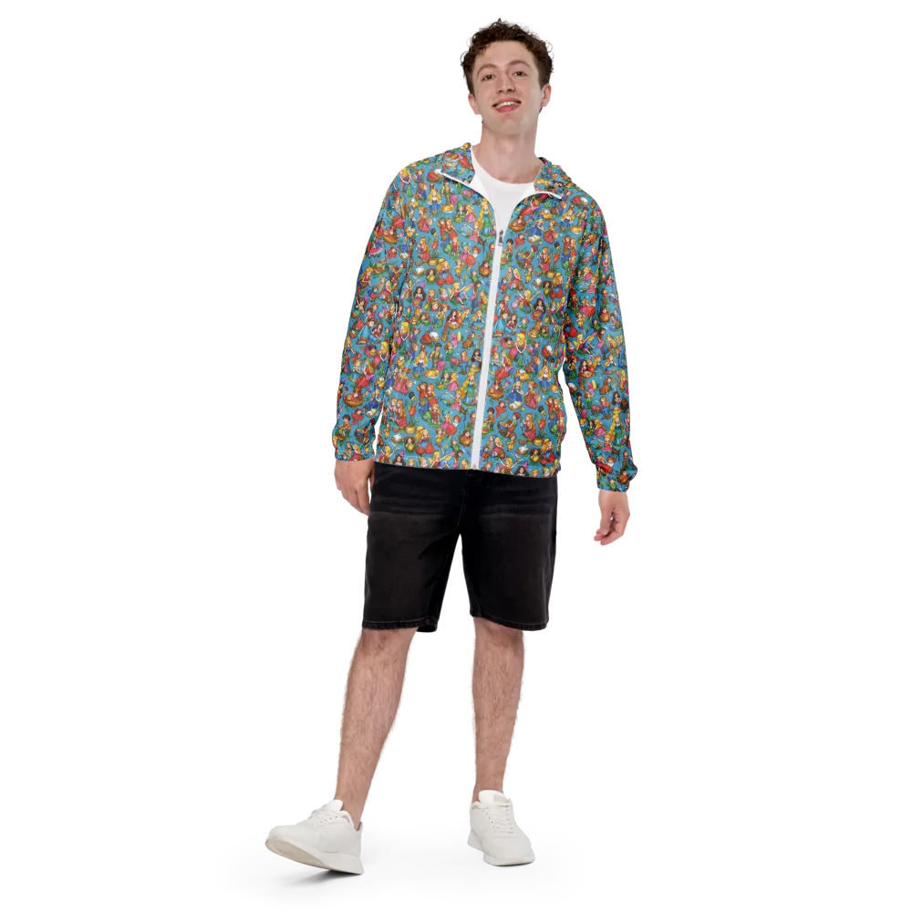 Wondergarden Parade on Men's Windbreaker — Front