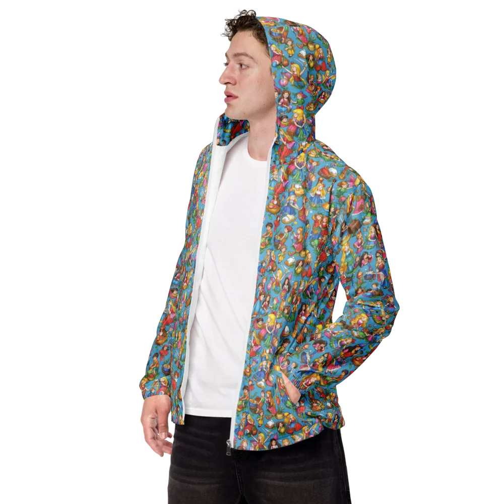 Wondergarden Parade on Men's Windbreaker — Left Front