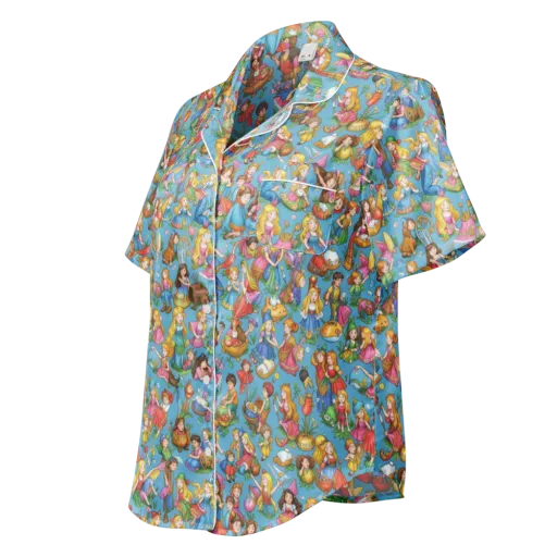 Wondergarden Parade on a Women's Short Sleeve Pajama Top