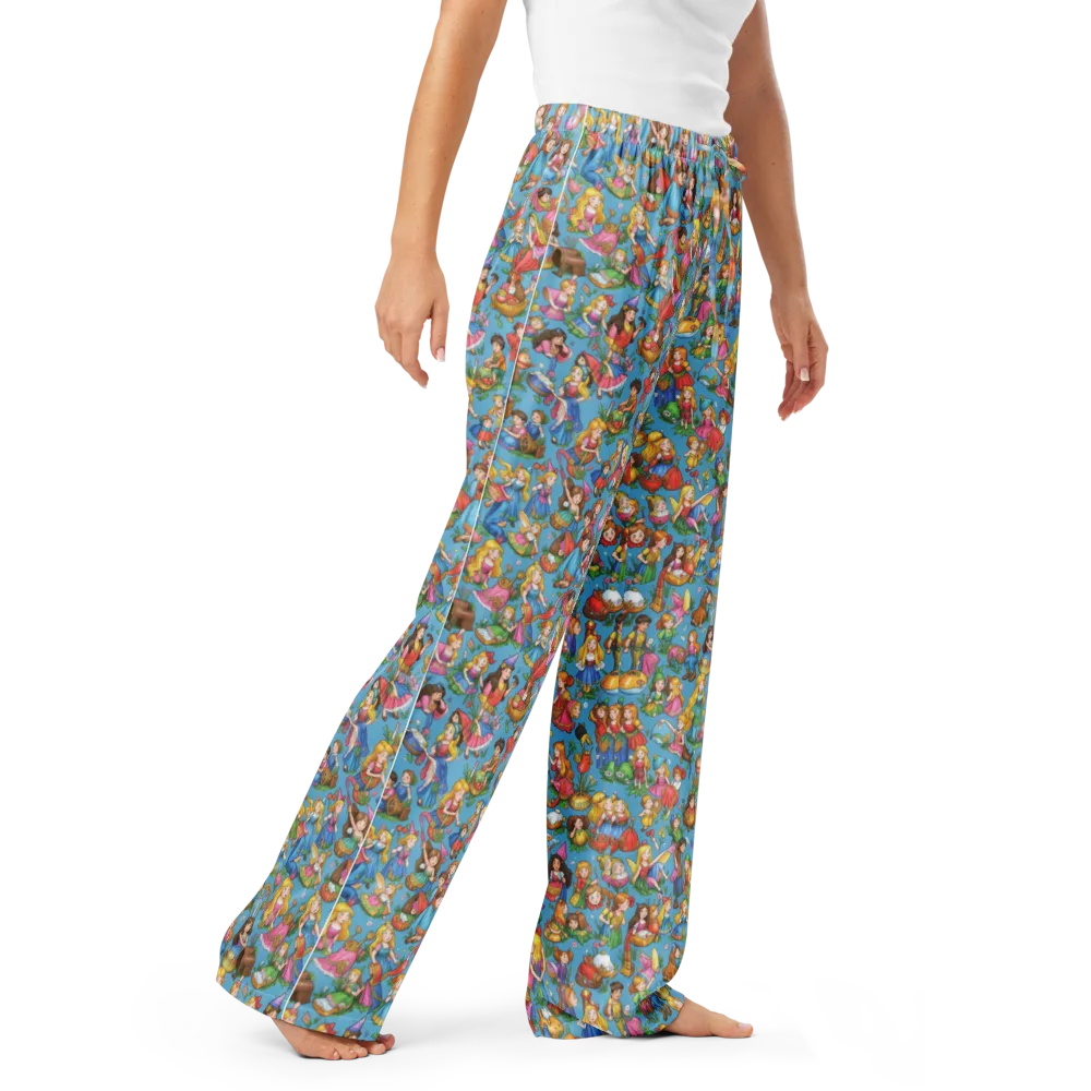 Wondergarden Parade on Women's Pajama Pants — Right Front