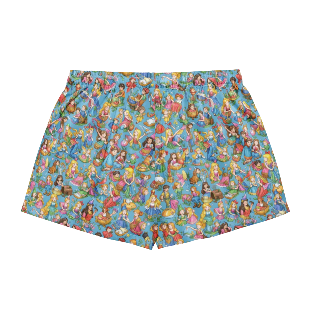 Wondergarden Parade on Women's Pajama Shorts — Back