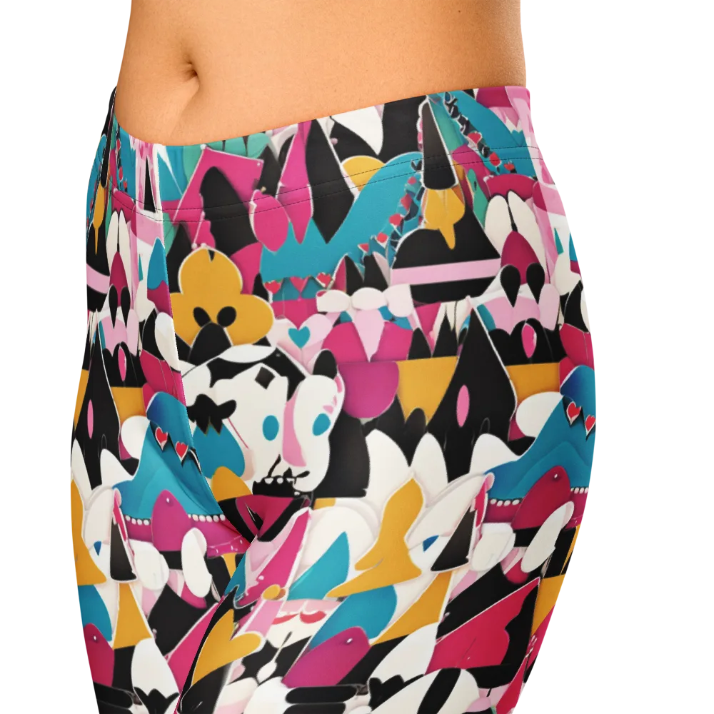 Carnival Circuit on Capri Leggings — Zoomed-in