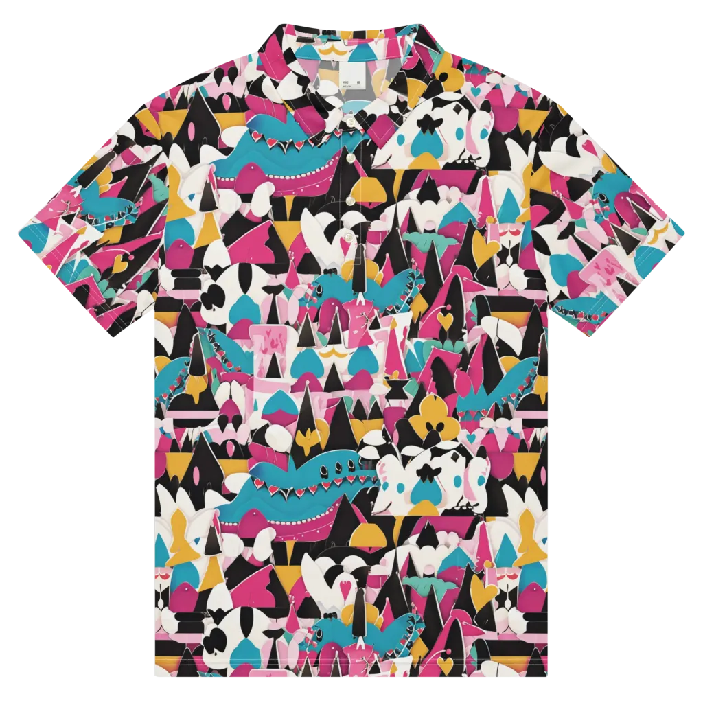 Carnival Circuit on Men's Slim Fit Polo Shirt — Front
