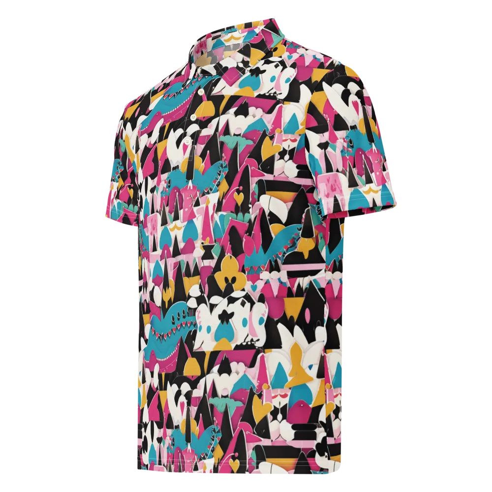 Carnival Circuit on Men's Slim Fit Polo Shirt — Left Front