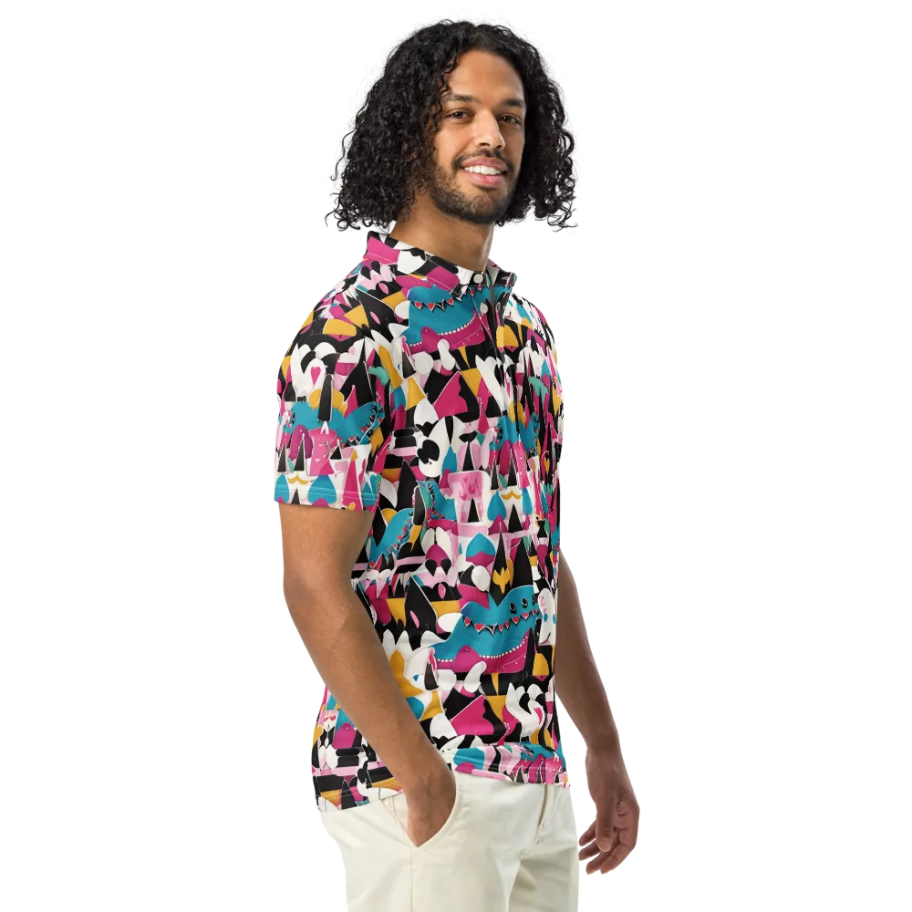 Carnival Circuit on Men's Slim Fit Polo Shirt — Right Front