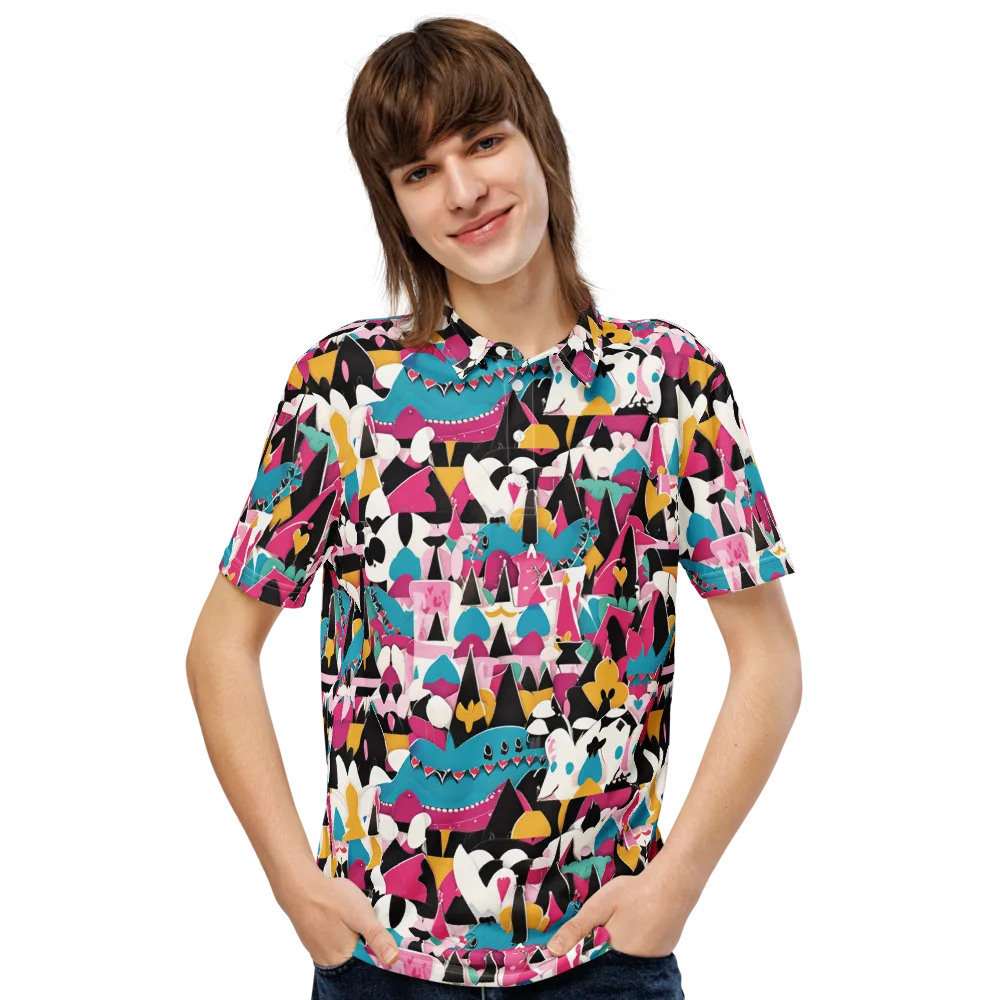 Carnival Circuit on Men's Slim Fit Polo Shirt — Front