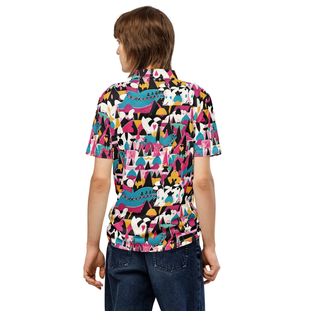 Carnival Circuit on Men's Slim Fit Polo Shirt — Back