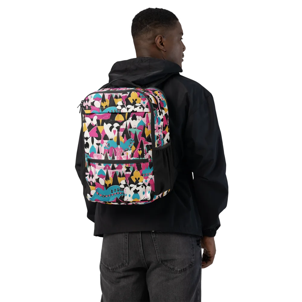 Carnival Circuit on Utility Backpack — Back