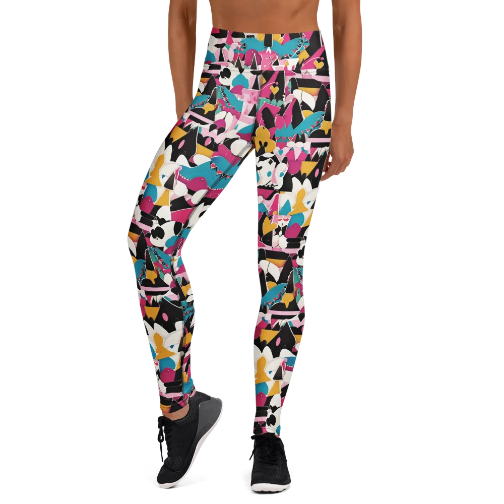 Carnival Circuit on Yoga Leggings — Front