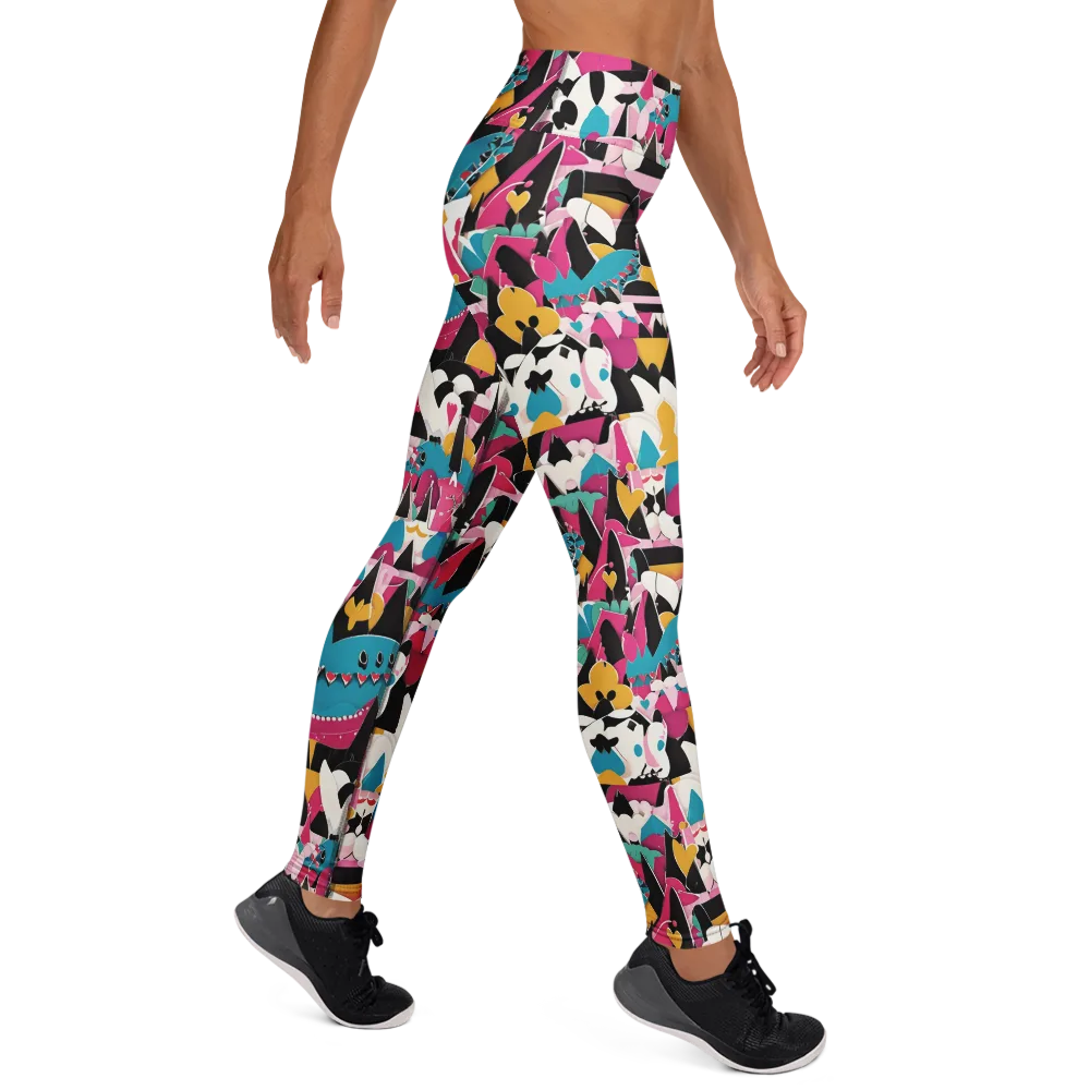 Carnival Circuit on Yoga Leggings — Right