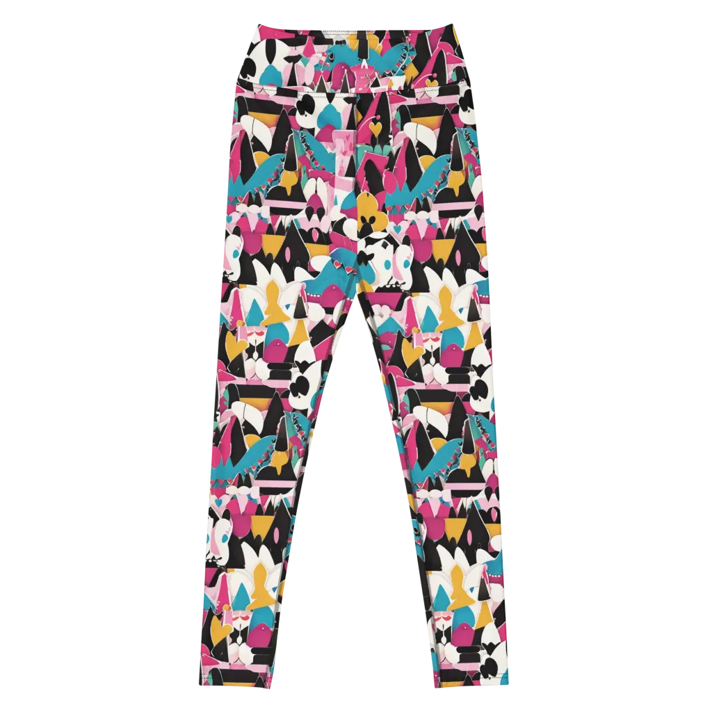 Carnival Circuit on Yoga Leggings — Front